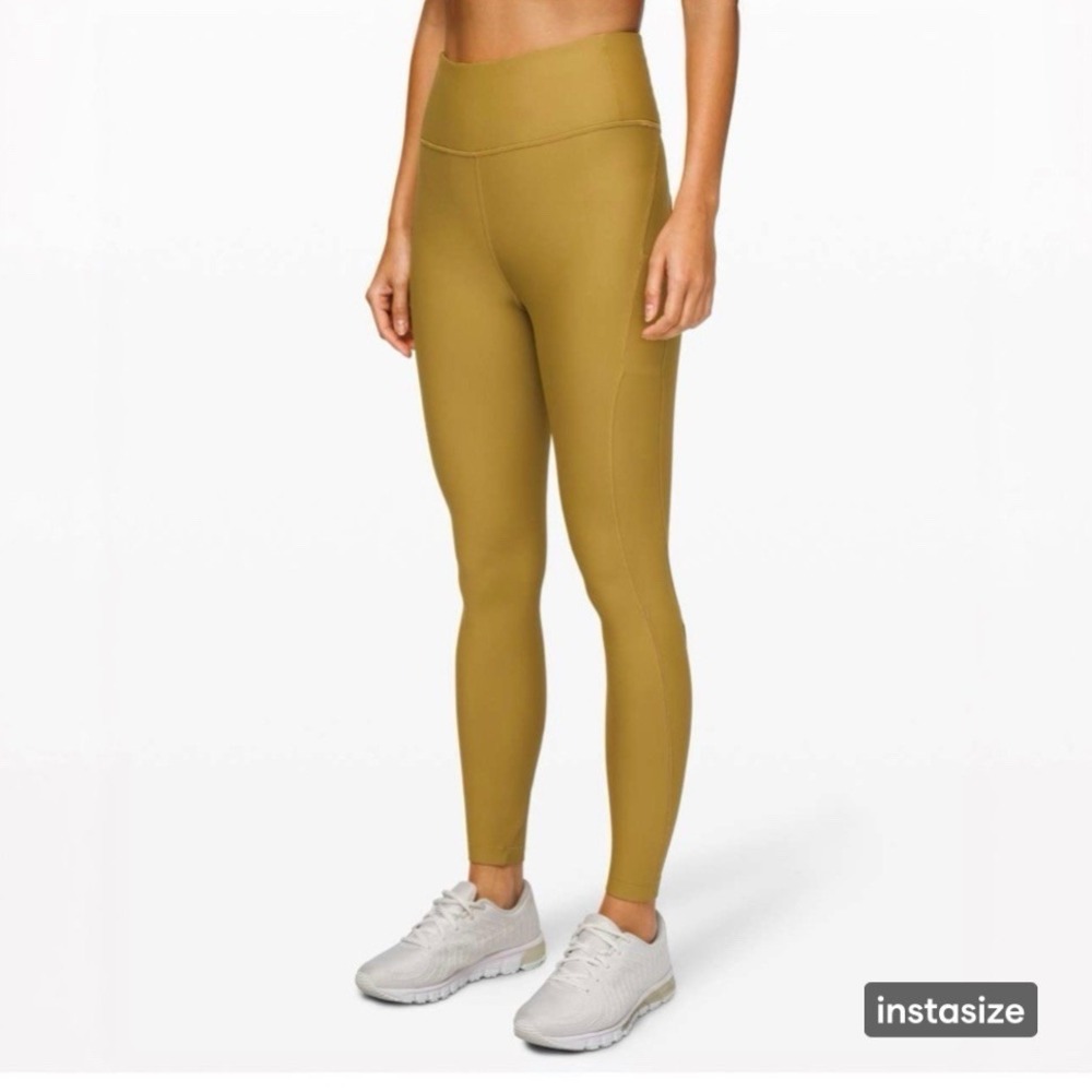Lululemon Size 4 Flurry‎ Up Super High-Rise Tight 28" Grape Leaf Yellow